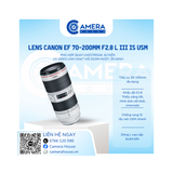  Canon EF 70-200mm f2.8 L III IS USM 