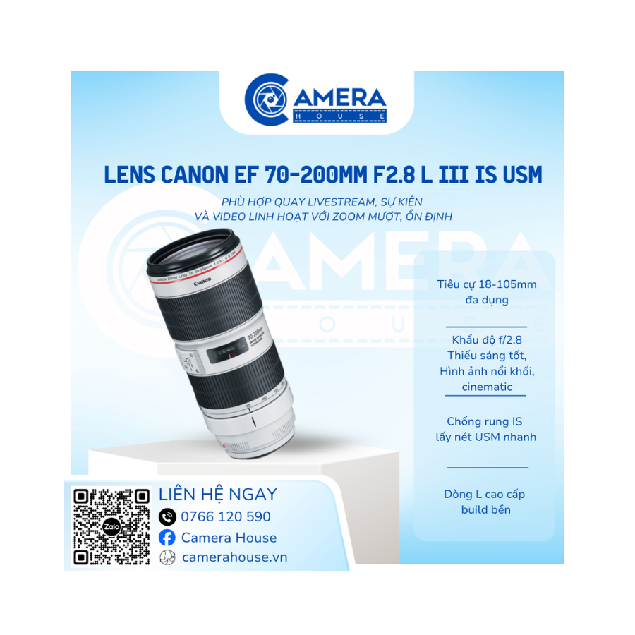  Canon EF 70-200mm f2.8 L III IS USM 