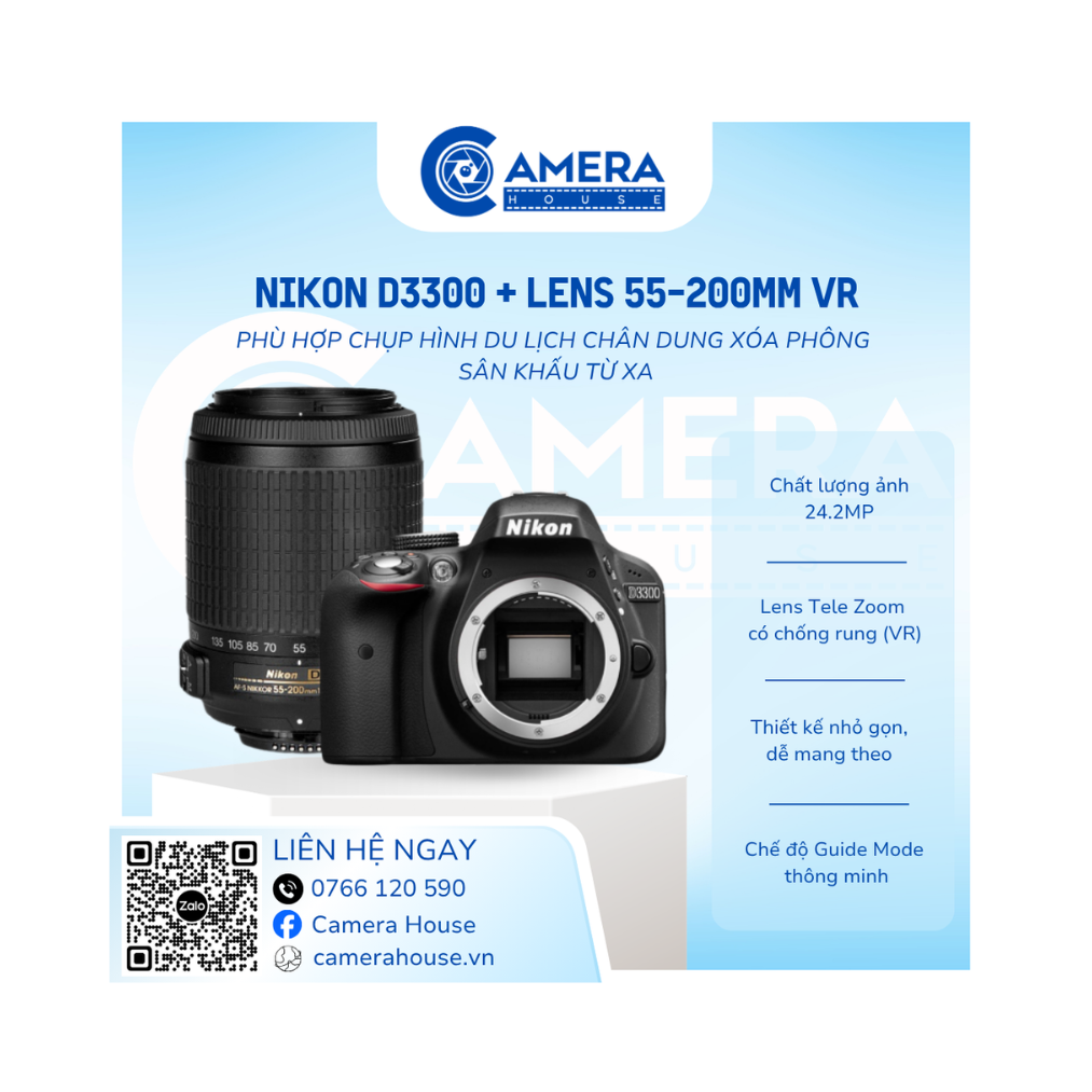  Nikon D3300 + Lens 55-200mm VR 