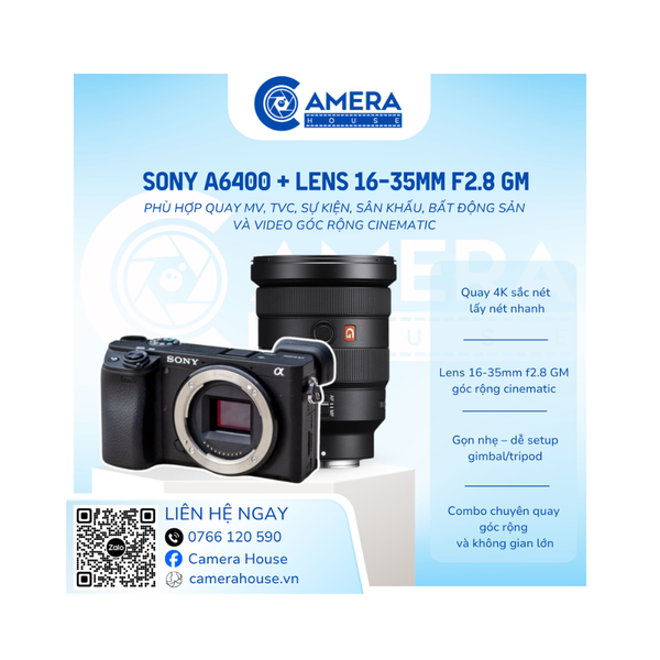  Sony A6400 + Lens 16-35mm f2.8 GM 