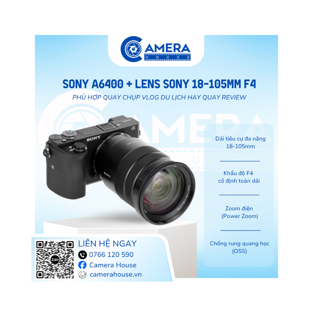  Sony A6400 + Lens Sony 18-105mm 