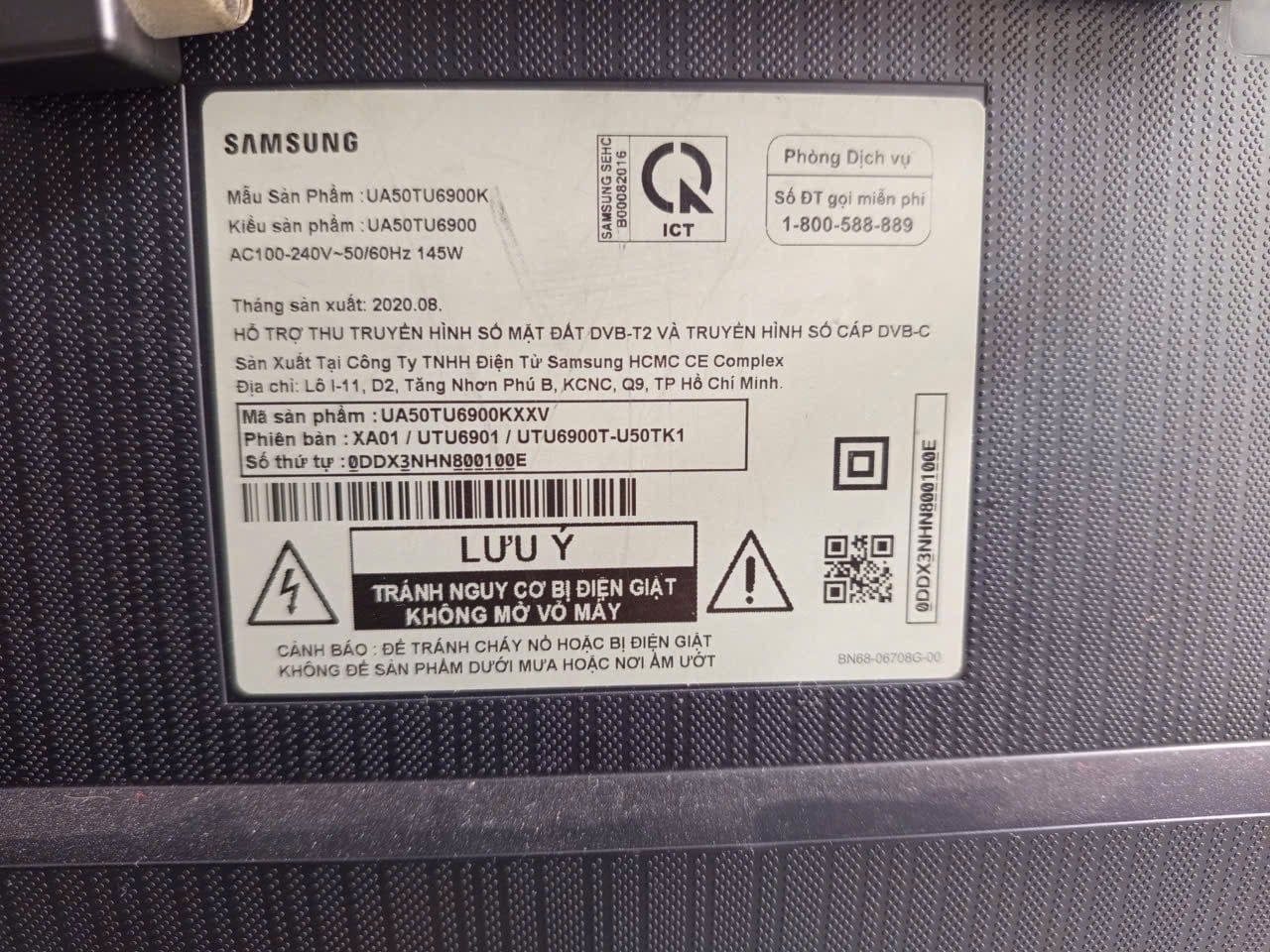  TIVI SAMSUNG 4K 50INCH KÈM GIÁ TREO XOAY NGANG/DỌC - CŨ MÀN ĐẸP 