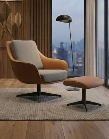 Ghế đơn sofa kèm đôn SP267B