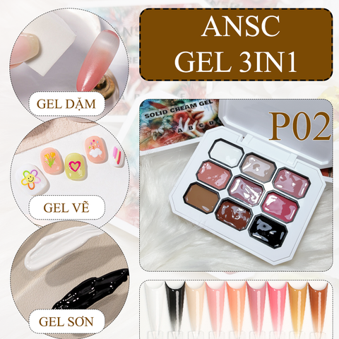  Gel Dặm Ombre ANSC Hộp 9 Màu 