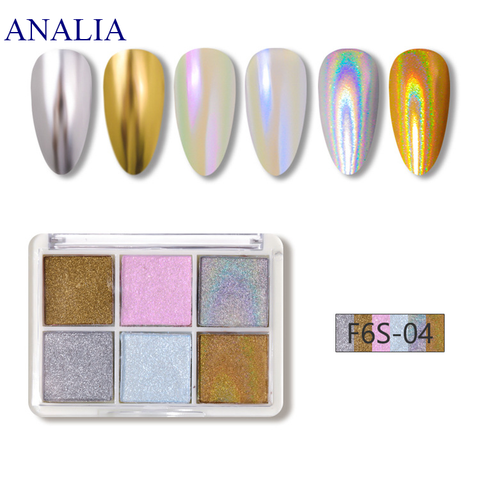  Bột Tráng Gương Nail 6 Màu 