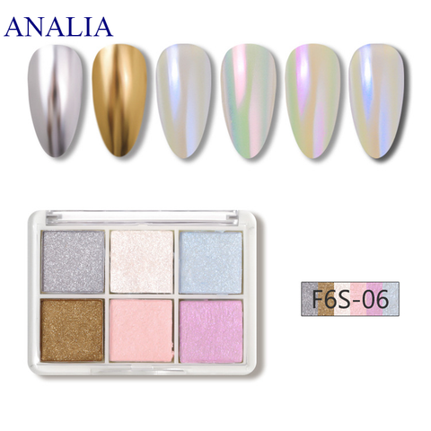  Bột Tráng Gương Nail 6 Màu 