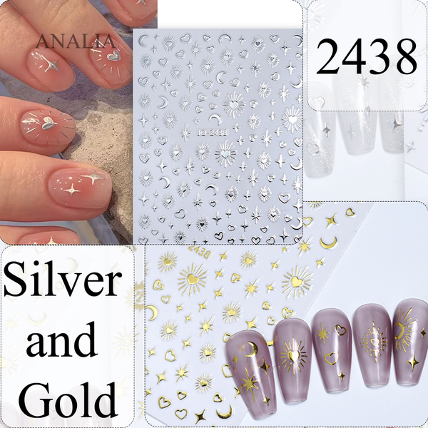  Sticker Trang Trí Móng Tay - Laser 