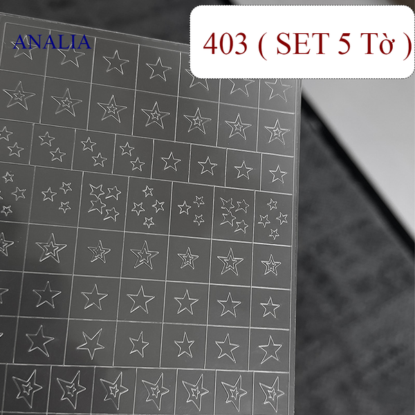  Sticker Nail Trong Suốt Siêu Dính 