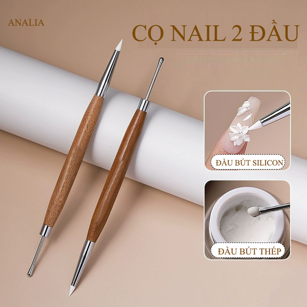  Cọ Silicon 2 Đầu Cán Gỗ 
