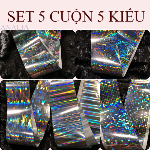  Foil Nail Hologram Siêu Chiếu 