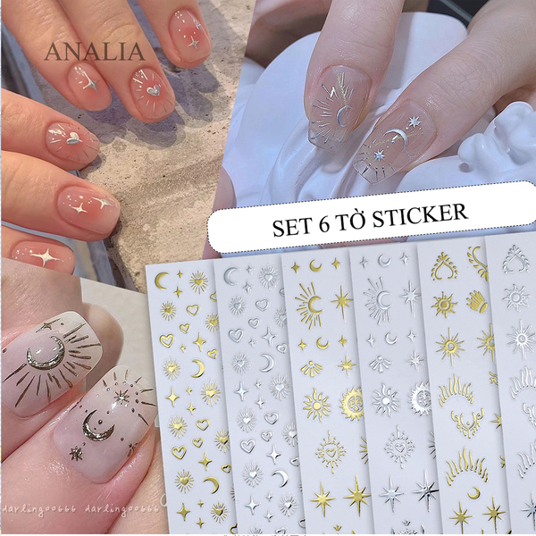  Sticker Trang Trí Móng Tay - Laser 