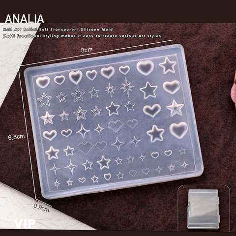  Khuôn Dẻo Đúc Hoạ Tiết Nails 