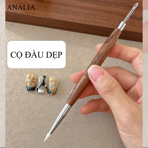  Cọ Silicon 2 Đầu Cán Gỗ 