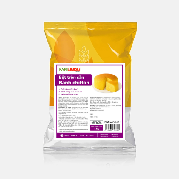 Bột trộn sẵn bánh Chiffon, Farina | Túi 1kg