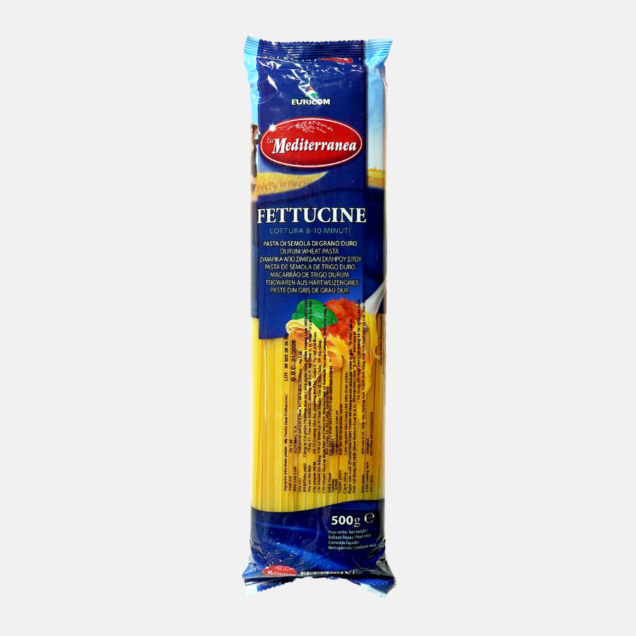 Mỳ Pasta Fettuccine La Mediterranea | Gói 500g, Thùng 24 gói