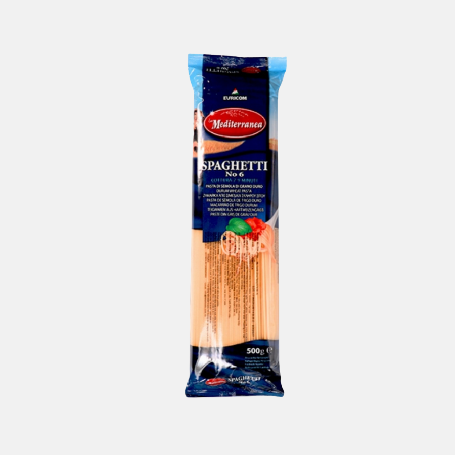 Mỳ Spaghetti No.6 Mediterranea | Gói 500g, Thùng 24 gói