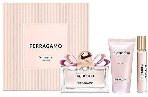  Giftset Salvatore Ferragamo Signorina EDP 100ml + 10ml & Lotion 50ml 