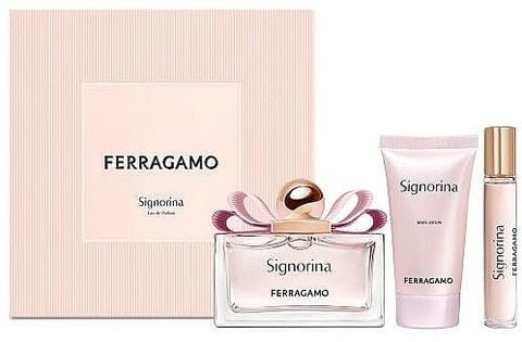  Giftset Salvatore Ferragamo Signorina EDP 100ml + 10ml & Lotion 50ml 
