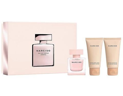  Set Narciso Rodriguez Cristal EDP 50ml + Body Lotion 50ml + Shower Gel 50ml 