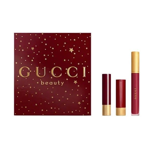  Set Son Lì Gucci 509 Gucci Rosso Ancora Lipstick Trio Gift 3 Món 