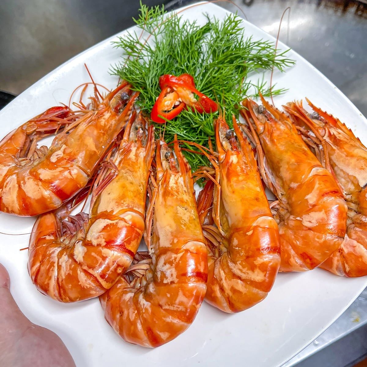  Tôm Sú Quảng Canh Hấp 