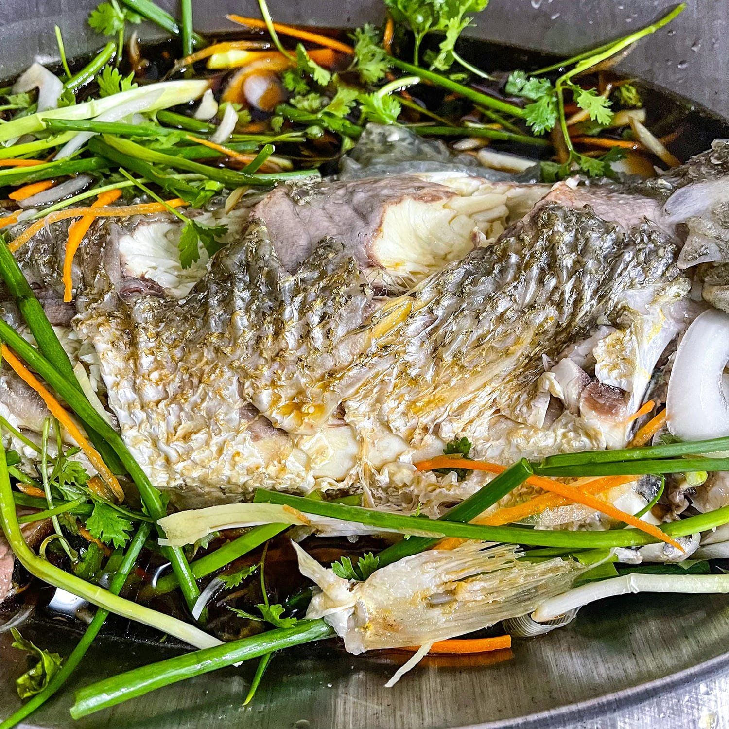  Cá Sủ Hấp Xì Dầu 