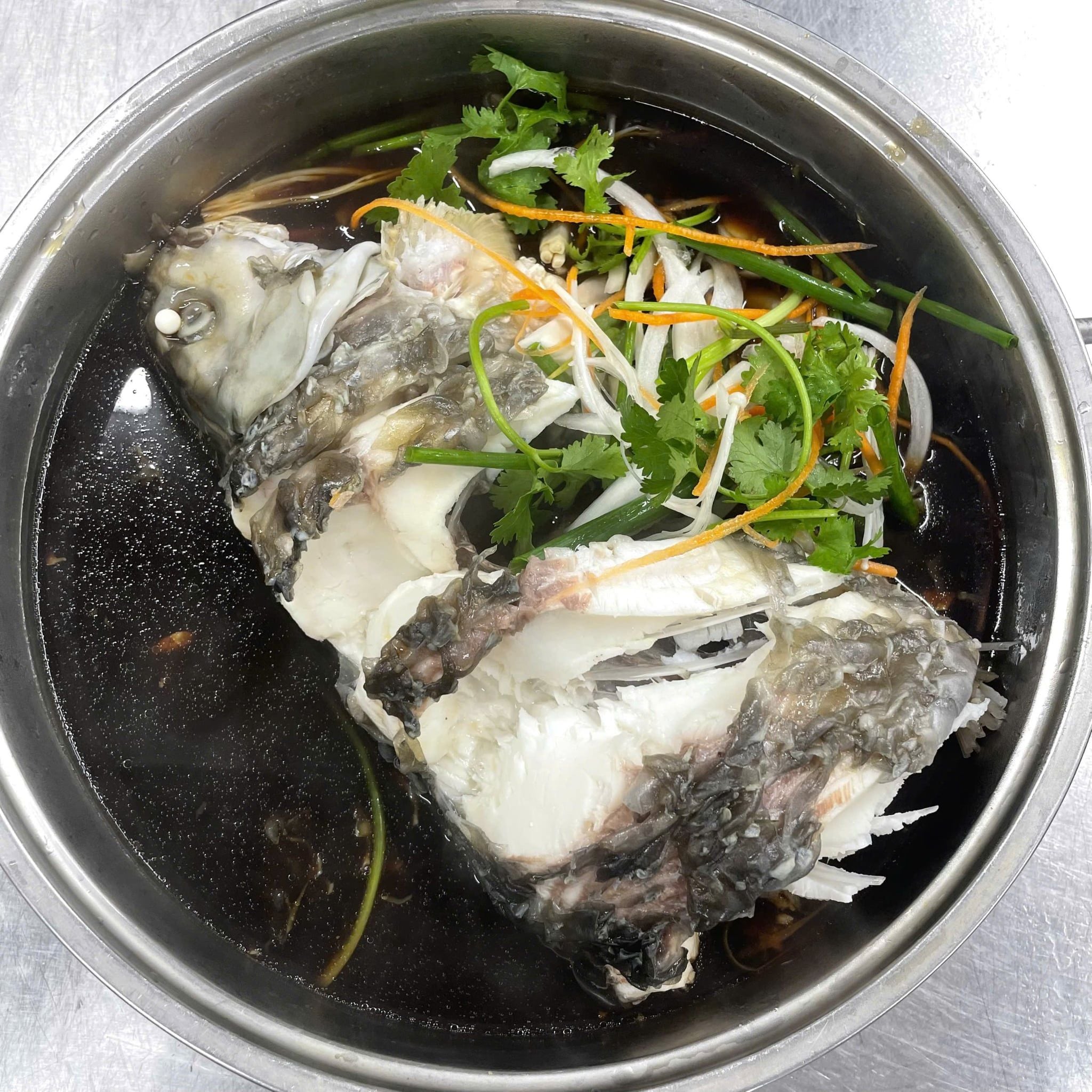  Cá Dầm Xanh Hấp Xì Dầu 