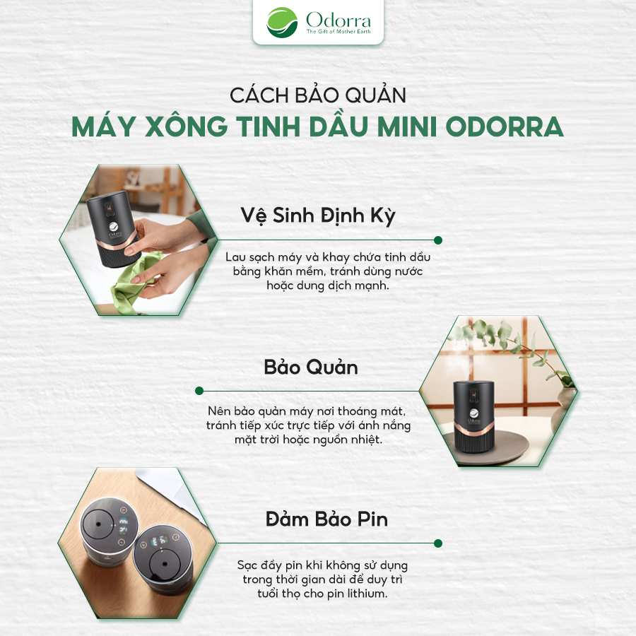  Máy Xông Tinh Dầu Mini Odora - Thiết Kế Nhỏ Gọn, Tiện Dụng Cho Cả Nhà & Xe Hơi 