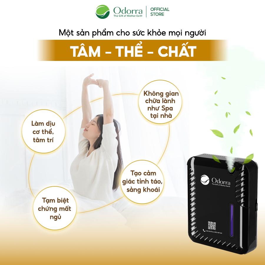 Máy Xông Tinh Dầu Thông Minh Odorra Điều khiển Từ Xa, Tạo Không Gian Thư Giãn Tiết Kiệm Tinh Dầu 