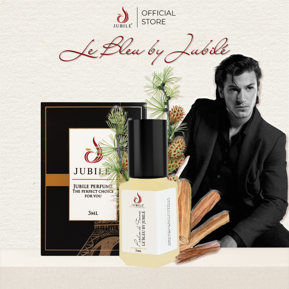  Le Bleu by Jubilé - Tinh Dầu Nước Hoa Pháp Cao Cấp Mini Size 3ml Lăn 