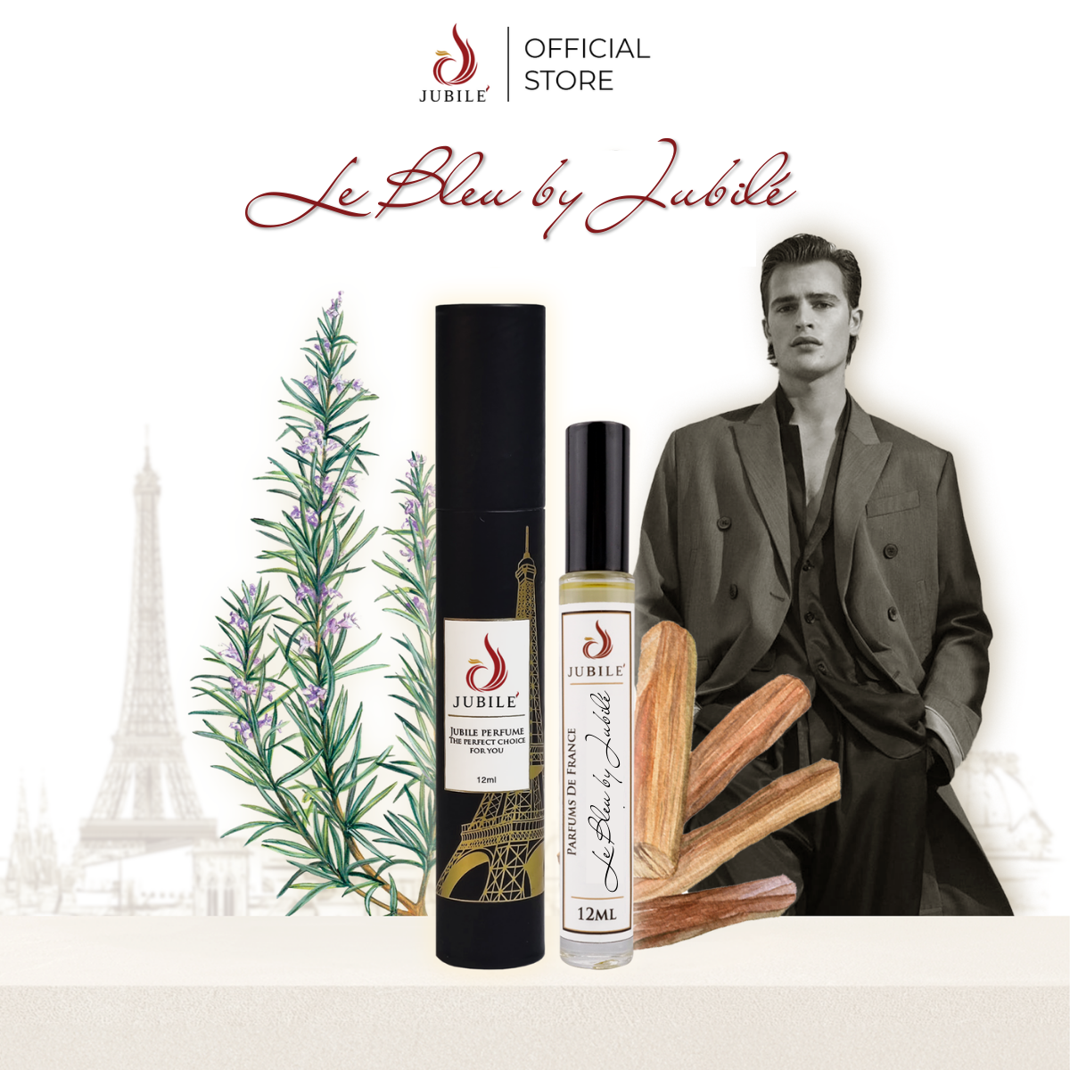  Le Bleu by Jubilé - Tinh Dầu Nước Hoa Pháp Cao Cấp 12ml Lăn 