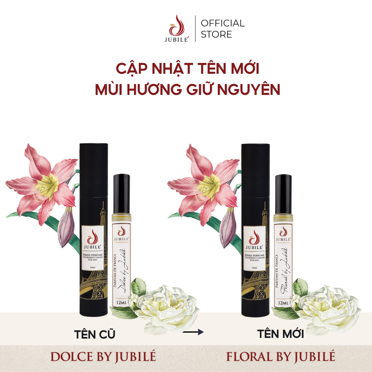  Floral by Jubilé - Tinh Dầu Nước Hoa Pháp Cao Cấp 12ml Lăn 