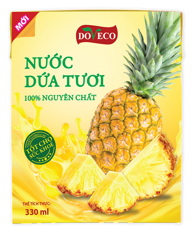Pure pineapple juice packaged in Tetra Recart