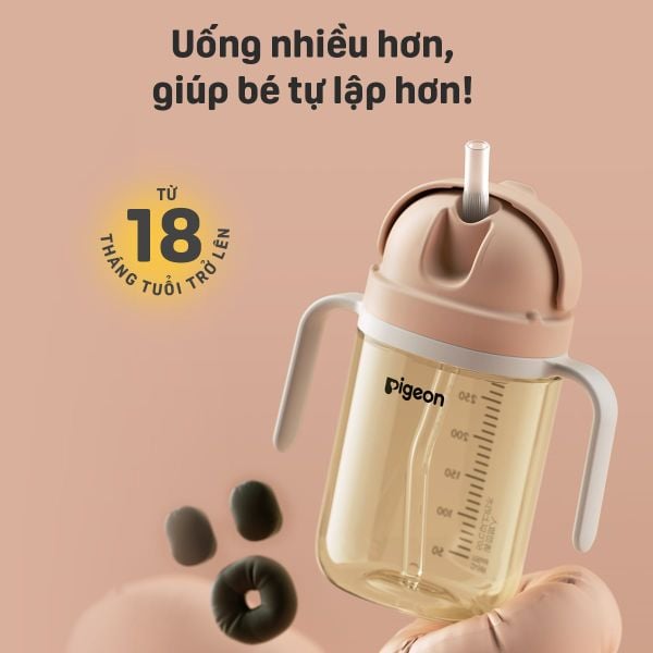[PPSU] Bình tập uống Pigeon Training Master Series 300ml (18 tháng+)