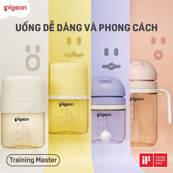 [PPSU] Bình sữa Pigeon Training Master Series cổ rộng cho bé từ 3 tháng