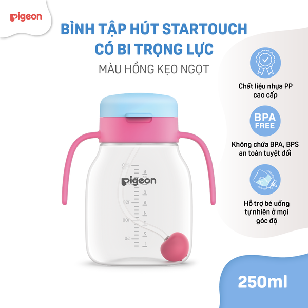 Bình Tập Hút StarTouch Có Bi Trọng Lực Pigeon 250ml
