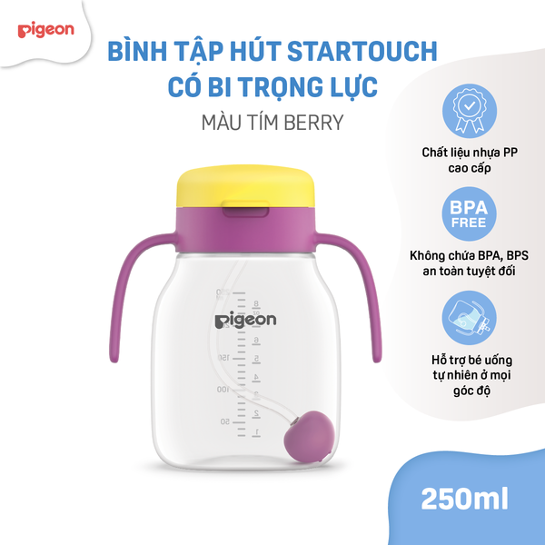 Bình Tập Hút StarTouch Có Bi Trọng Lực Pigeon 250ml