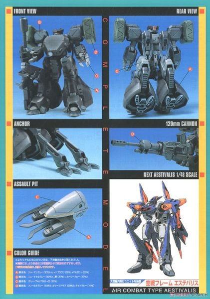HG NADESICO 1/48 ARTILLERY BATTLE FRAME AESTIVALIS