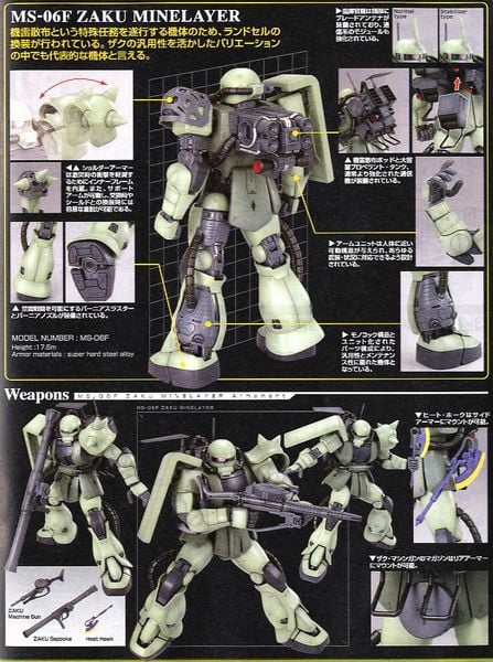 MG 1/100 MS-06F Zaku Minelayer Ver 2.0