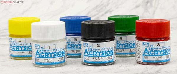 Set sơn cọ Mr.Hobby NS30 ACRYSION STARTER SET - Gốc nước