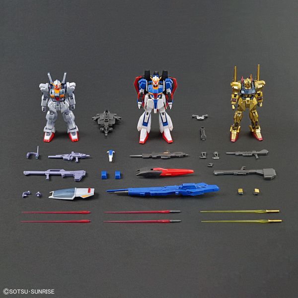 HG UC 1/144 The Gundam Base Limited Zeta Gundam / Hyaku-Shiki / Gundam Mk-II - AEUG - Set Gryps Conflict Special Color