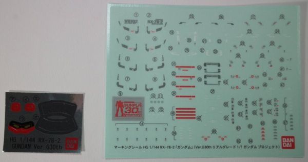 HG 1/144 RX-78-2 Gundam Ver.G30th REAL GRADE 1/1 GUNDAM PROJECT