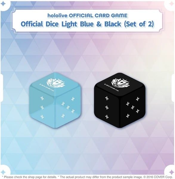 Hololive OCG - Light Blue & Black Cube Dice EN Ver ENGSP01