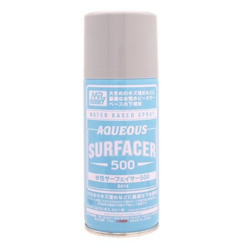 Sơn lót MR HOBBY - B614 AQUEOUS SURFACER 500 SPRAY - Gốc Cồn