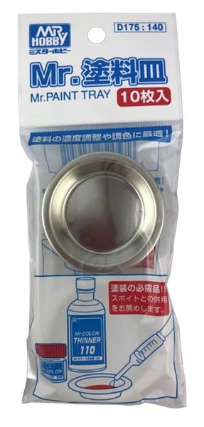 Khay đựng sơn mô hình màu kim loại - D175 - MR. PAINT TRAY - Set 10 cái