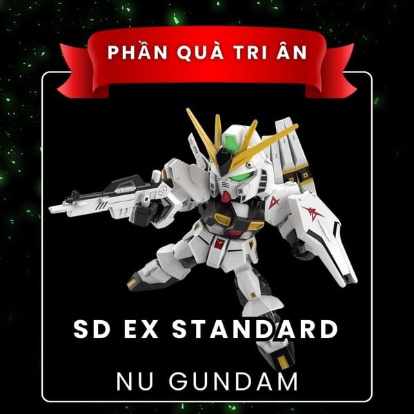 Quà tặng cho khách mua PG UNLEASHED 1/60 NU GUNDAM