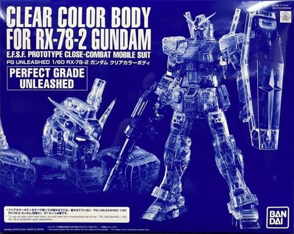 PG UNLEASHED 1/60 Clear Color Body for RX-78-2 Gundam
