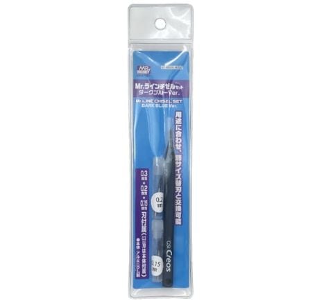Bộ dao khắc Mr. Hobby - GT65S - MR. LINE CHISEL SET DARK BLUE Ver