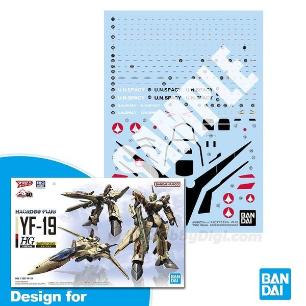 HG Macross Plus 1/100 YF-19 Water Decal