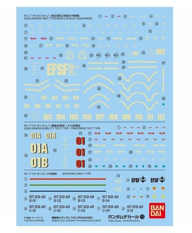 GUNDAM DECAL 113 MOBILE SUIT GUNDAM THE ORIGIN MULTI-USE 2